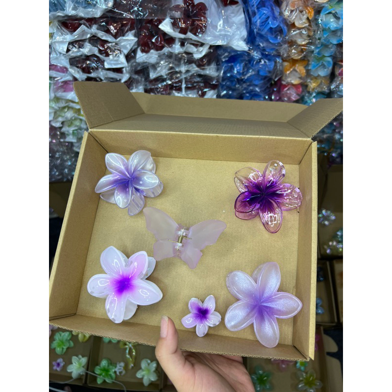 ( Mua 5 Tặng 1 ) Set Quà Tặng Kẹp Hoa Sứ Thích Hợp Làm Quà Tặng Sinh Nhật, Dịp Lễ