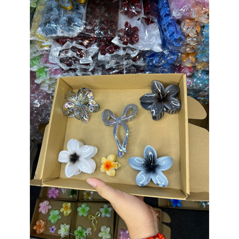 ( Mua 5 Tặng 1 ) Set Quà Tặng Kẹp Hoa Sứ Thích Hợp Làm Quà Tặng Sinh Nhật, Dịp Lễ