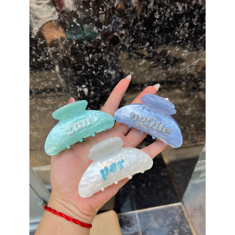 Kẹp Custom Đính Chữ Theo Tên Tặng Kèm 1 Charm Nơ Cực Xinh Xắn Thích Hợp Làm Quà Tặng Cho Bạn Gái