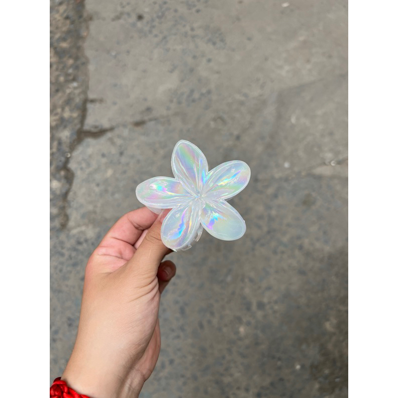 Kẹp Tóc Hoa Sứ 8cm Dành Cho Bạn Gái Thích Hợp Đễ Đi Biển Tặng Quà