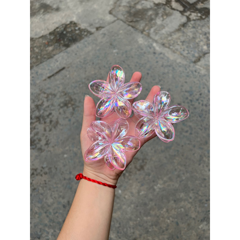 Kẹp Tóc Hoa Sứ 8cm Dành Cho Bạn Gái Thích Hợp Đễ Đi Biển Tặng Quà