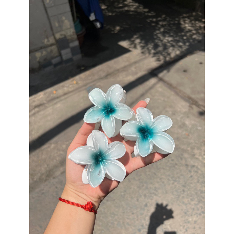 Kẹp Tóc Hoa Sứ 8cm Dành Cho Bạn Gái Thích Hợp Đễ Đi Biển Tặng Quà