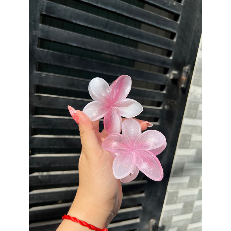 Kẹp Tóc Hoa Sứ 8cm Dành Cho Bạn Gái Thích Hợp Đễ Đi Biển Tặng Quà