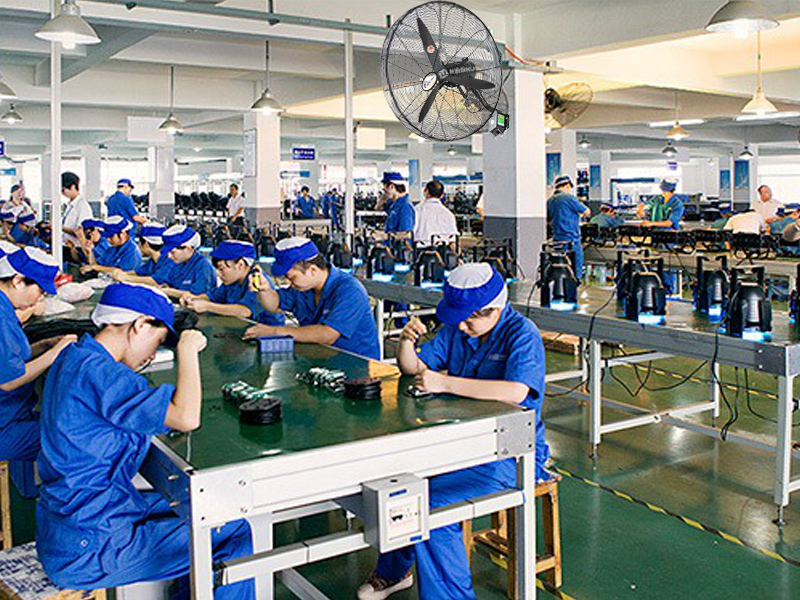 Cách Bố Trí Quạt Công Nghiệp Trong Nhà Xưởng, Khu Vực Đông Người