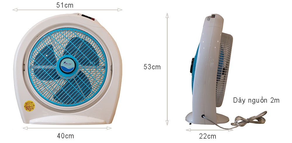 Quạt hộp chinghai BF-16899 sải cánh 35cm