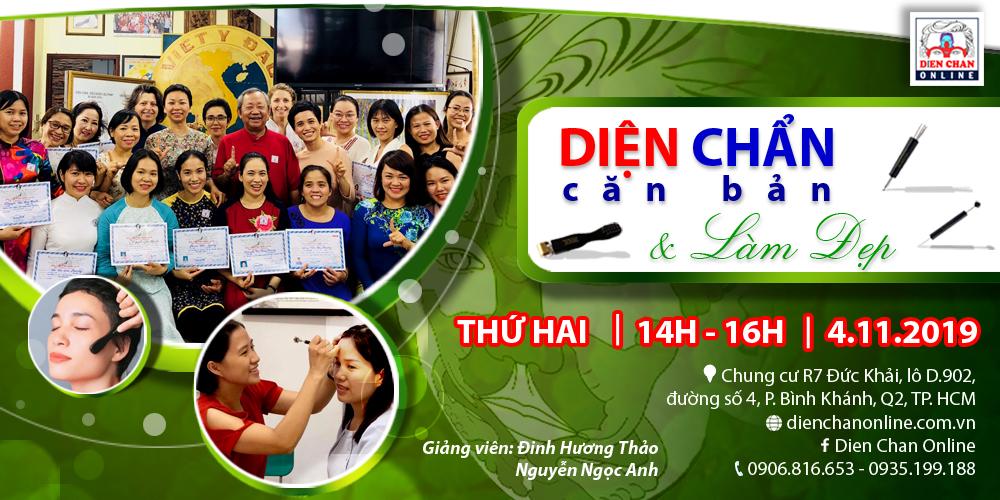 Thông báo khai giảng lớp Diện Chẩn căn bản và làm đẹp tháng 11/ 2019