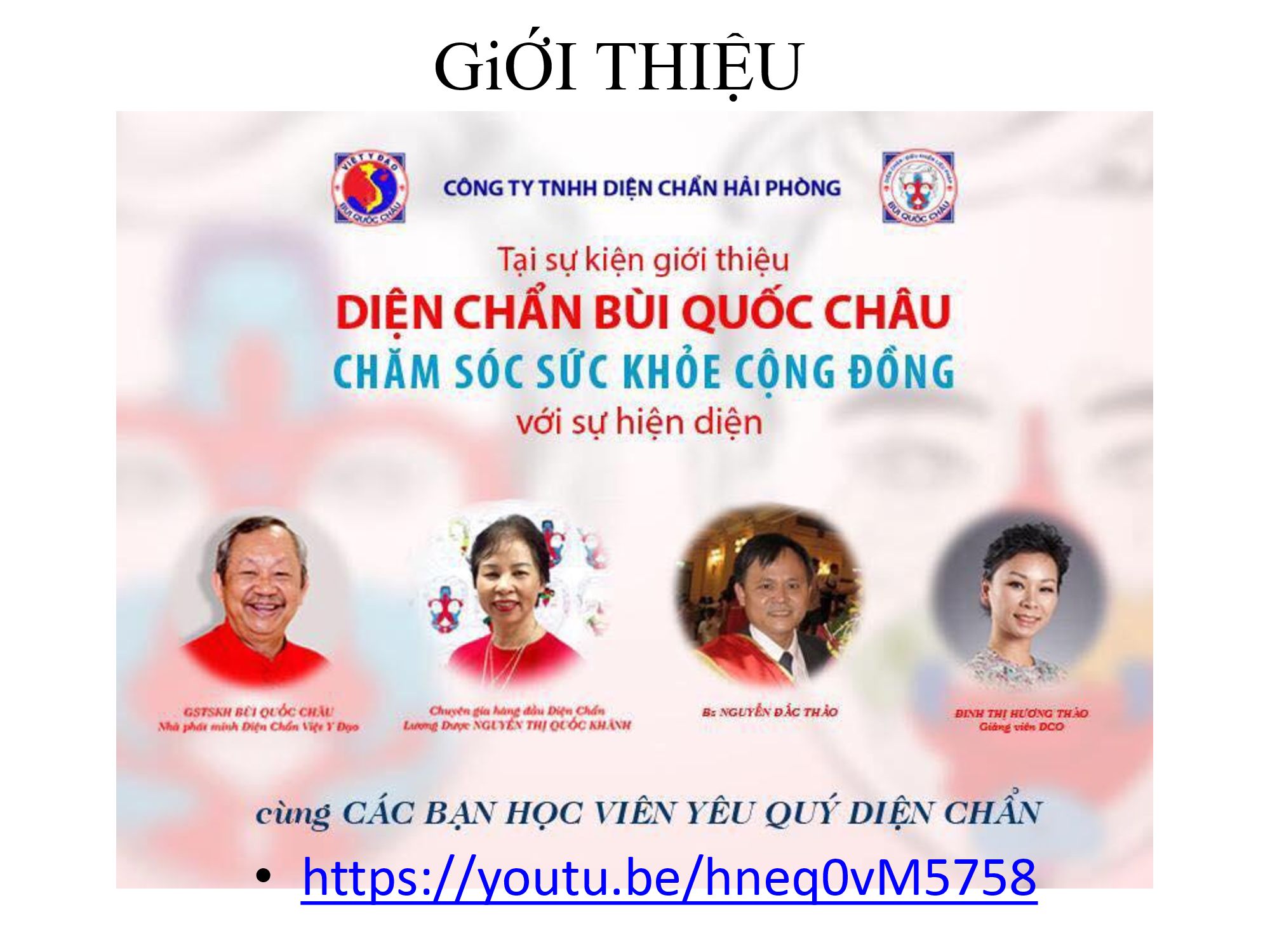 TÓM LƯỢC NỘI DUNG HỘI THẢO CHIA SẺ DIỆN CHẨN NGÀY 26/10/2019 TẠI HẢI PHÒNG