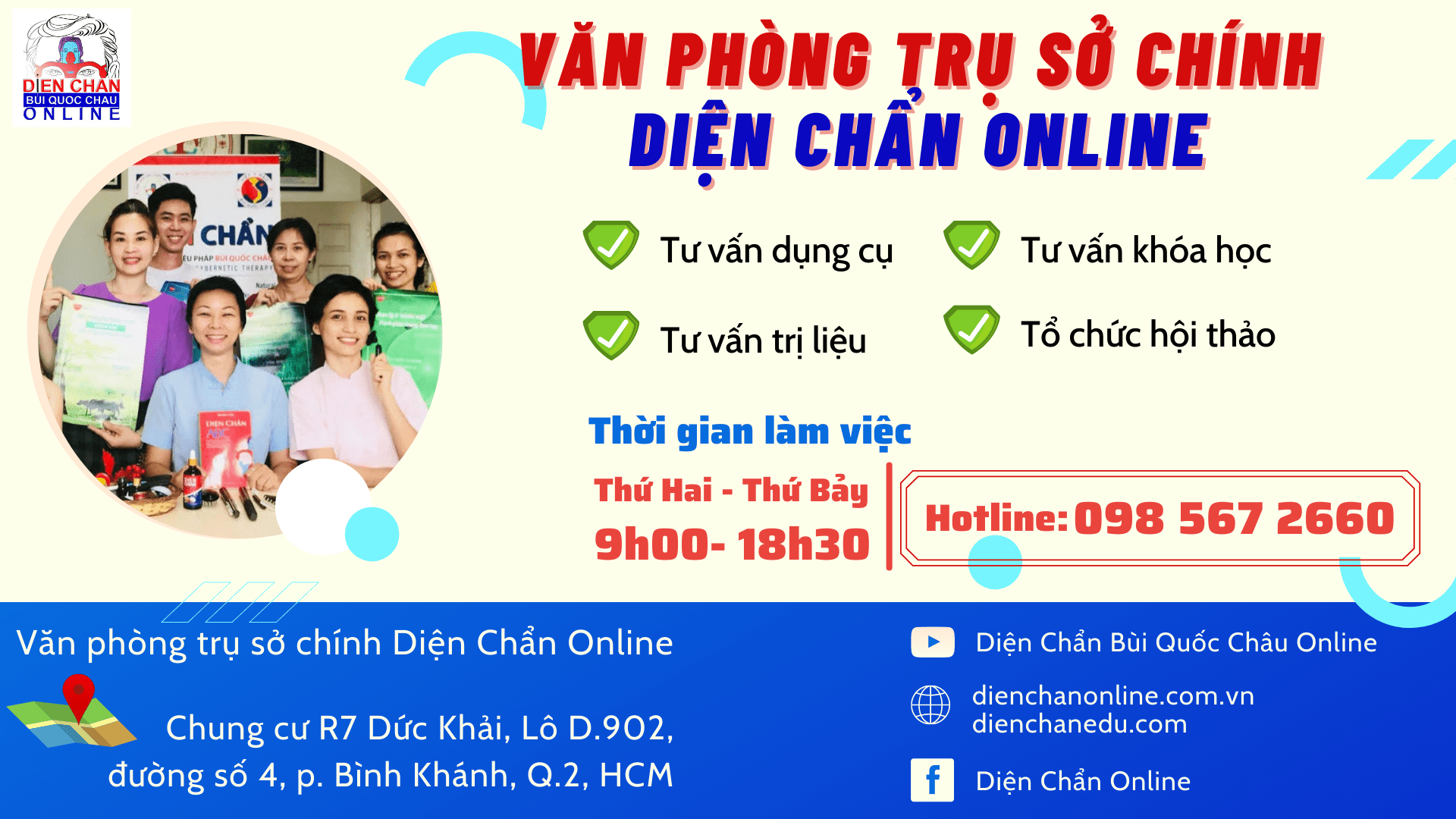 ĐỊA CHỈ VĂN PHÒNG DIỆN CHẨN ONLINE