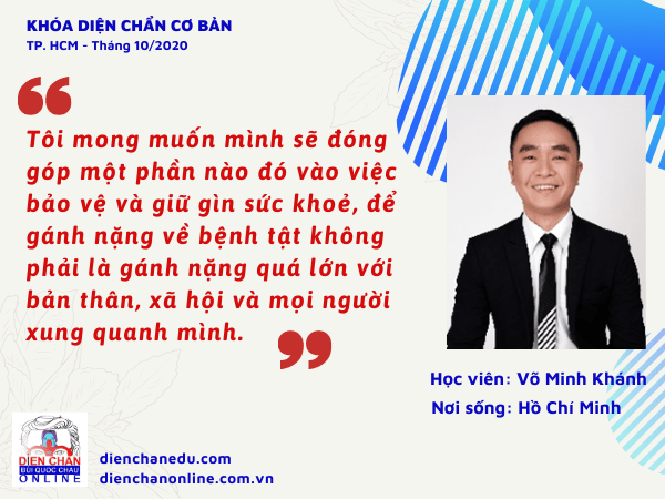 HỌC VIÊN VŨ MINH KHÁNH- BÀI THU HOẠCH KHÓA DIỆN CHẨN CƠ BẢN