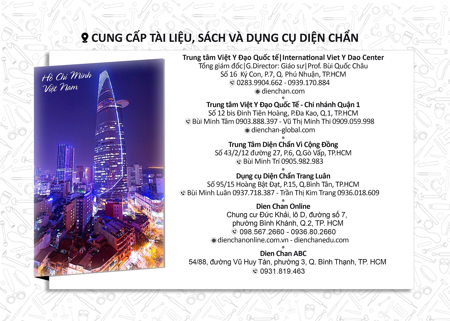 DANH SÁCH MỘT SỐ ĐỊA CHỈ DIỆN CHẨN TRONG NƯỚC ( CẬP NHẬT MỚI NHẤT)