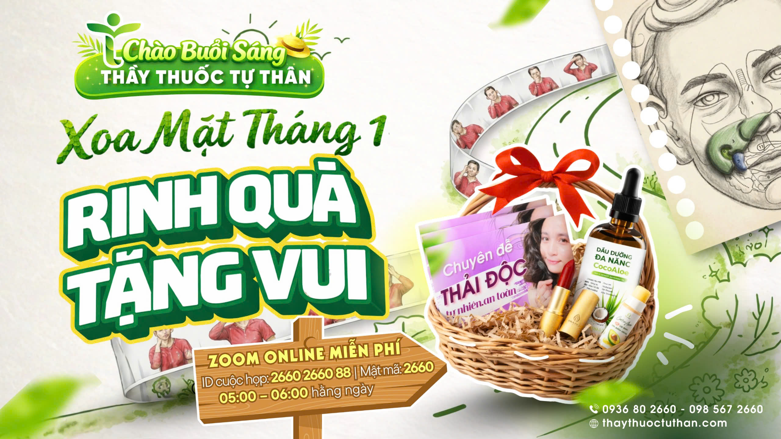 Xoa Mặt Thải Độc Tháng 1 - Chào Buổi Sáng Cùng Thầy Thuốc Tự Thân