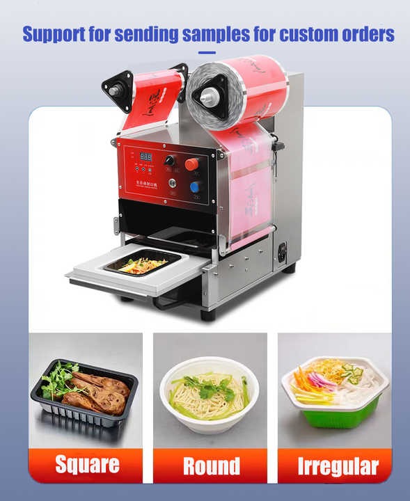 máy dán miệng khay nhựa tự động, thay khuôn linh động RS_ES25TA