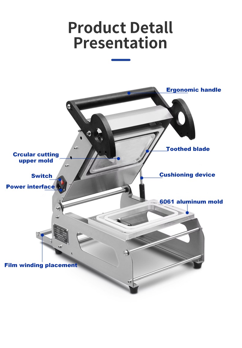 Máy Dán Miệng Khay Nhựa Thủ Công Loại Size Khay Lớn FR220E✅✅