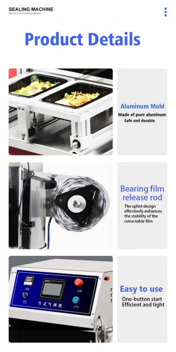 máy dán miệng khay nhựa tự động, thay khuôn linh động RS_ES30TA