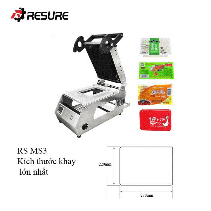 Máy Dán Miệng Khay Nhựa Thủ Công RS MS3 Size Khay Vừa, Dễ Thay Khay✅