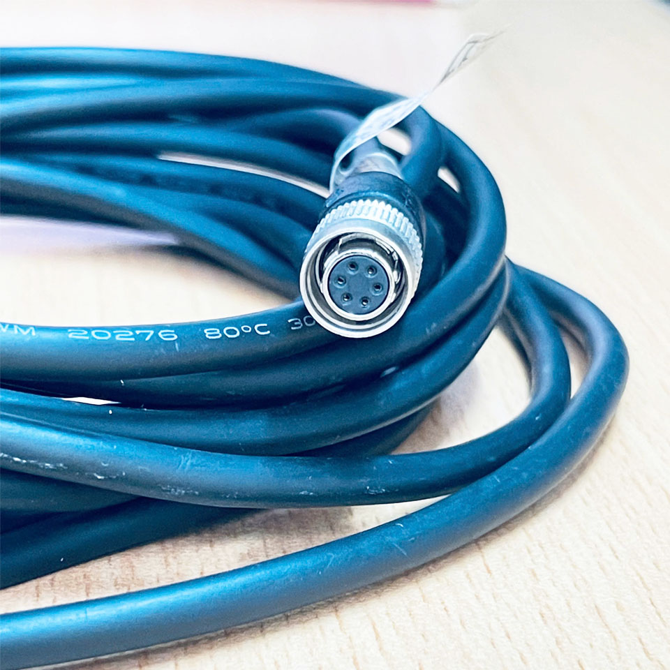 Cáp Power I/O ZX-HRS-7P-6S-CF Cable Hirose HR10A-7P-6S(73) 6 Pin Female to 4 Core + Jack DC 5.5mm x 2.1mm Female Dài 0.5M  For Power Supply and Data Control Cable Basler Camera AVT GIGE Sony CCD Industrial