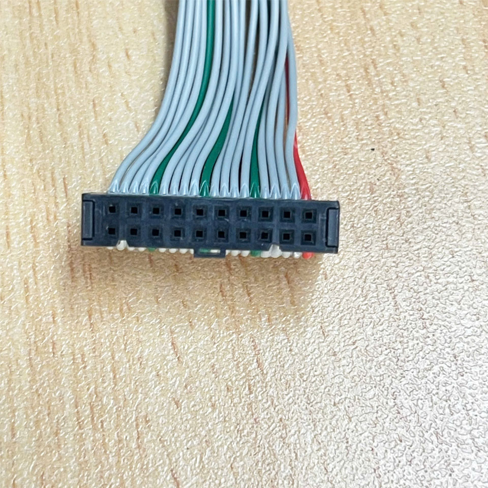 Cáp Bẹ Nhiều Màu Kết Nối Module Mitsubishi MELSEC-F Series FX3UC-64MT/D Flat Ribbon Cable IDC 20 Pin 2.54mm to Y Splitter 2 IDC Flat Ribbon 10 Pin Length 0.7M
