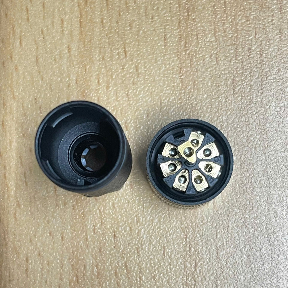 Jack Connector M12 A-Coded 8 Pin Female Gold Plated Screw Contacts Terminal Straight For Industrial Sensor Cable M12 Connector Circular