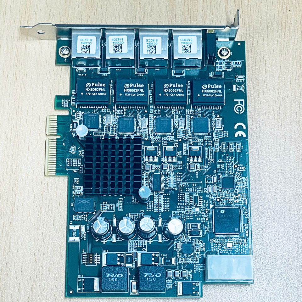 Card Mạng ADLINK 51-18519-0A40 PCIe-GIE64+ PCIe 4-Channel Frame Grabber Card LAN Intel(R) 82574L Gigabit Ethernet Controller Camera Capture Card For Basler Industrial GigE Camera