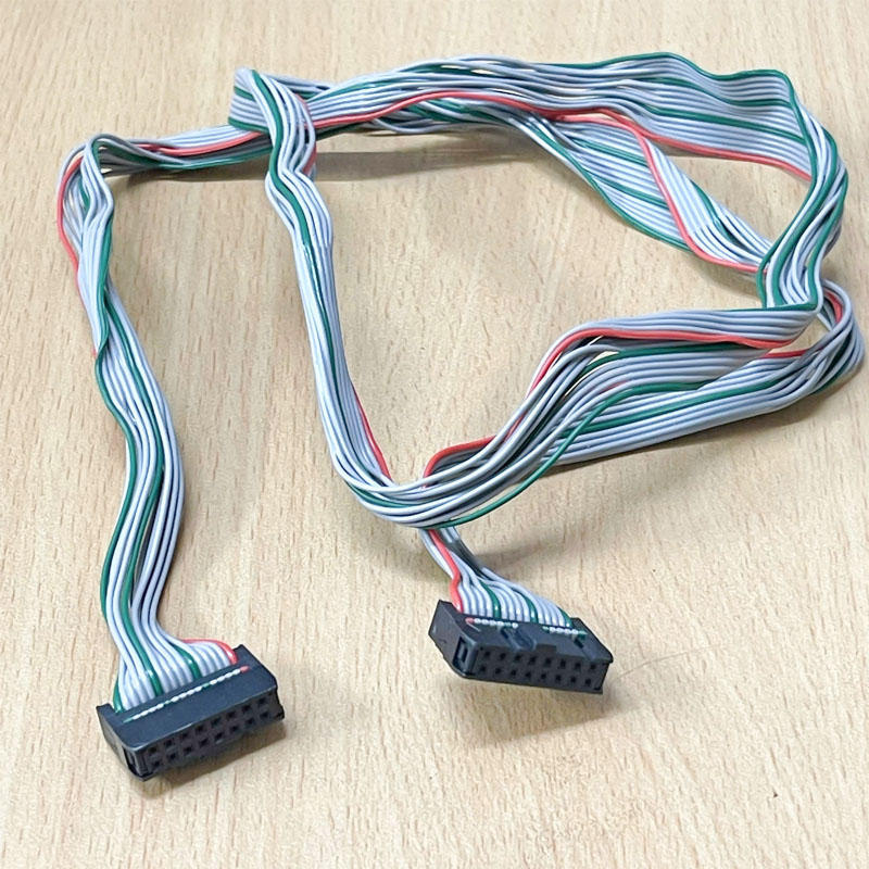 Cáp Bẹ Nhiều Màu 16 Pin 2.54mm Pitch 2x8P 16 Wire IDC Flat Rainbow Ribbon Cable IDC Female to Female Dài 90Cm
