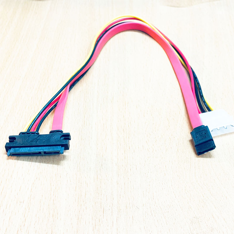 Cáp Chuyển Đổi Ổ Cứng Sata(15+7) to Sata7 + IDE 4Pin Molex Power Sync Data Cable Dài 40Cm