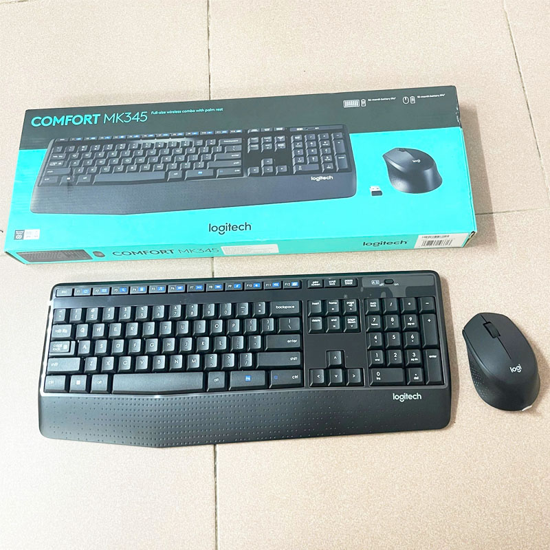 Bộ Bàn Phím Chuột Không Dây Wireless Logitech MK345