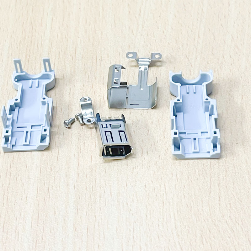 Rắc hàn Firewire IEEE- 1394 6 Pin Female 6 Position Solder Plug Connector For Cable