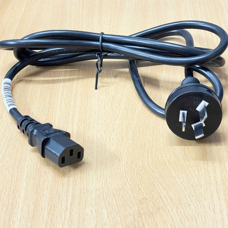 Dây Nguồn WELL SHIN WS-015 WS-002 Australia & China Chuẩn 3 Chân Chéo Tam Giác AC Power Cord GB2099 to C13 10A 250V 18AWG 3x1.0mm² OD 7.3mm in Taiwan Length 1.8M