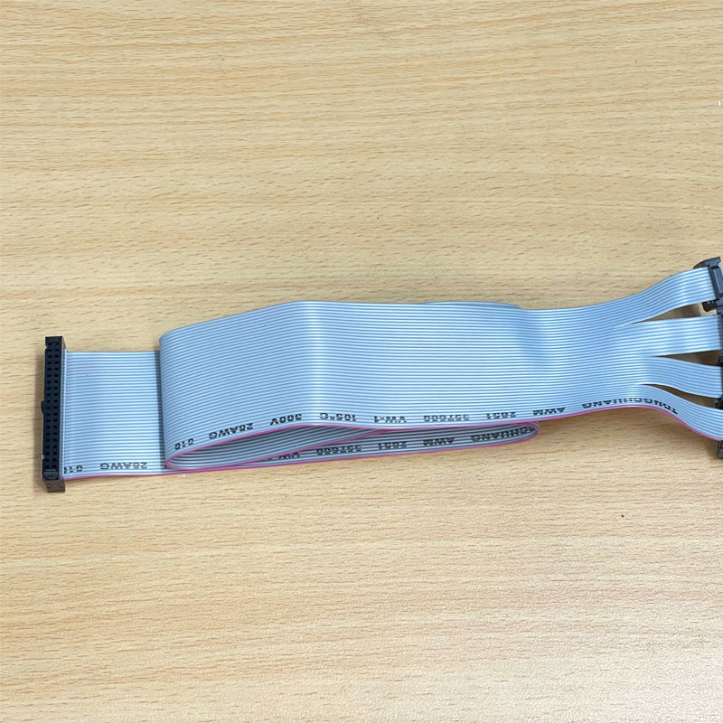 Cáp Kết Nối I/O PLC Cable IDC 40 Pin 2.54mm to Y Splitter 4 IDC Flat Ribbon 10 Pin Dài 0.5M
