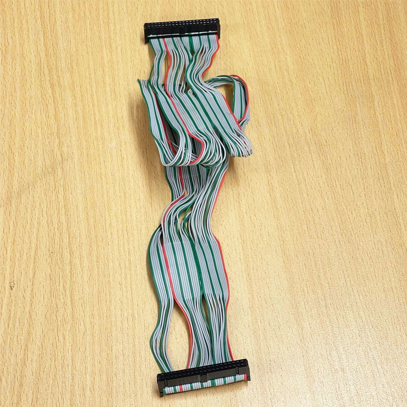 Cáp IDC 40 Pin Flat Ribbon Rainbow IDC Female Pitch 2.54mm 2-Row Gold Plated Cable Dài 0.5m For OMRON PLC CJ2M-CPU11 OD233 Modules