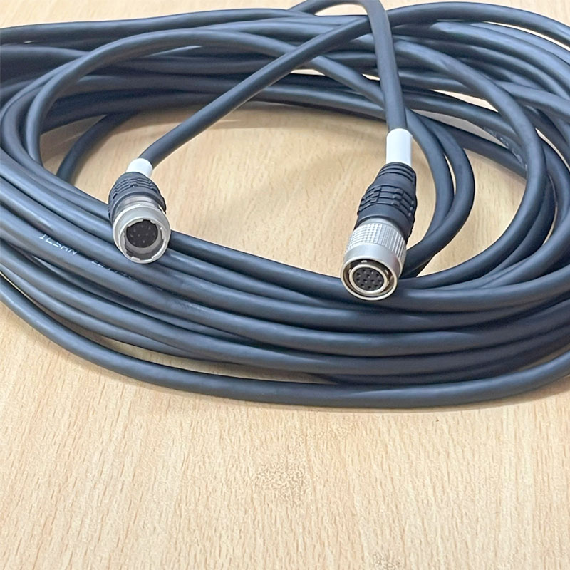 Cáp Power I/O Cable Hirose 12 Pin Female HR10A-10P-12S(73) to Hirose 12 Pin Male HR10A-10P-12P(73) Dài 10M For Industrial Basler GIGE AVT Camera Sony CCD