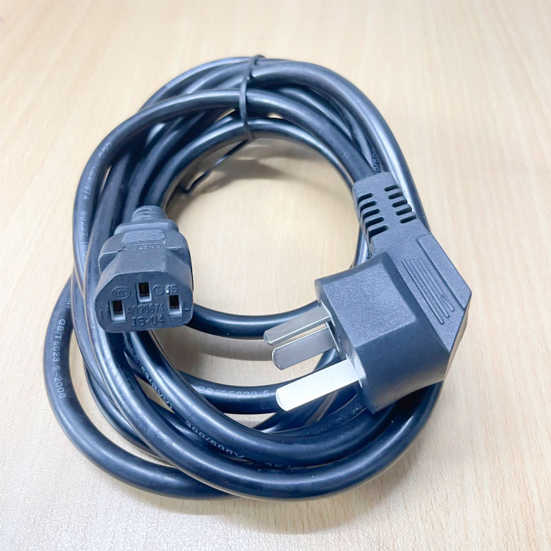 Dây Nguồn 3 Chân Chéo Chuẩn China & Australia GB2099 to C13 10A 250V 3x1.0mm² 300/500V A090674 IEC 53(RVV) Dài 3M For Computer, Switch L2 L3, Cisco Firewall