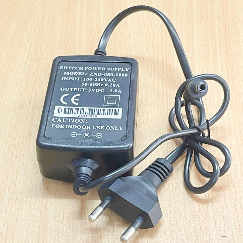 Adapter 5V 1A ZND-050-1000 For Media Converter Connector Size 5.5mm x 2.5mm