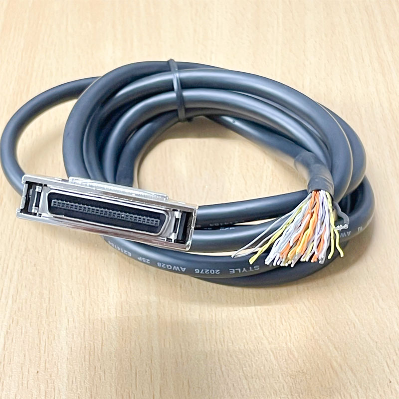 Cáp MISUMI-2M Shielded Cable Connector MDR 50 Pin Male to 50 Core Dài 2M For Panasonic A5 Series Servo Driver CN X4 50P Terminal with Control Line I/O Cabl