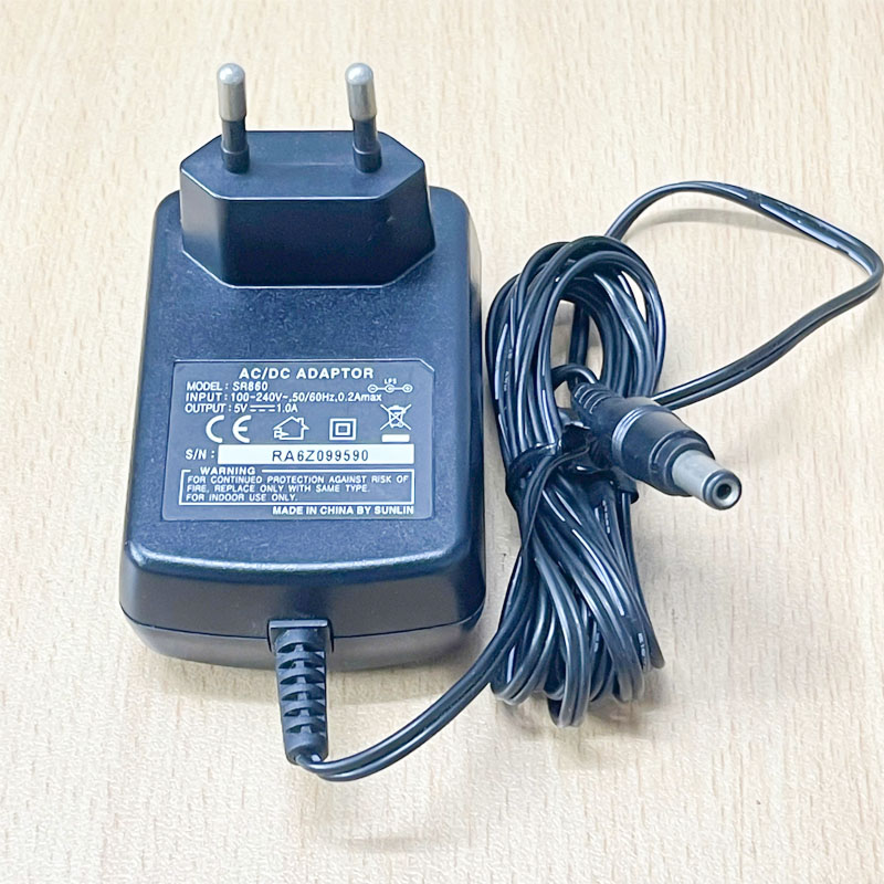 Adapter 5V 1A SR860 DC + ---C--- Connector Size 5.5mm x 2.1mm For Barcode Scanner Symbol Zebra Motorola