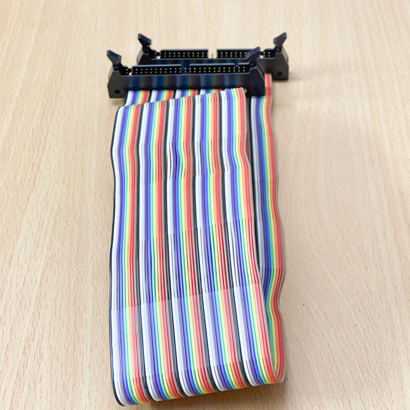Cáp Flat Ribbon Rainbow PD-PD IDC 50 Pin 2.54mm Male to Male Dài 0.4M