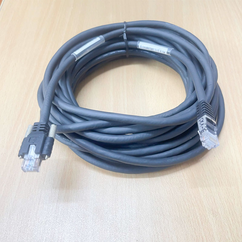 Cáp kết nối camera RJ45 GigE CAT6 S/STP PoE Power Ethernet RJ45 Screw Locking Dài 8.5M Cable OKI ELECTRIC 20276 80℃ 30V VW-1 For Basler Cognex CCD GigE Industrial Vision Camera