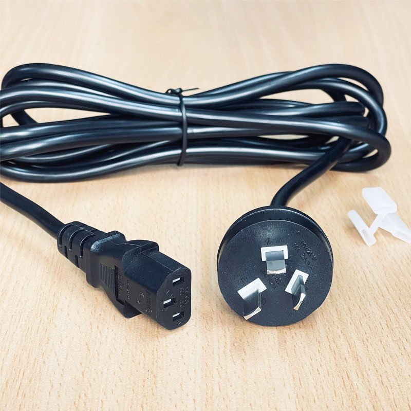 Dây Nguồn 3 Chân Dẹt Chéo Tam Giác AC Power Cord Australia CBL-3W1-AU Shenzhen G-CINDA GXD-006 NSW26816 Power Cord Australia & China to IEC60320 IEC C13 10A 250V 3x1.0mm Dài 3M