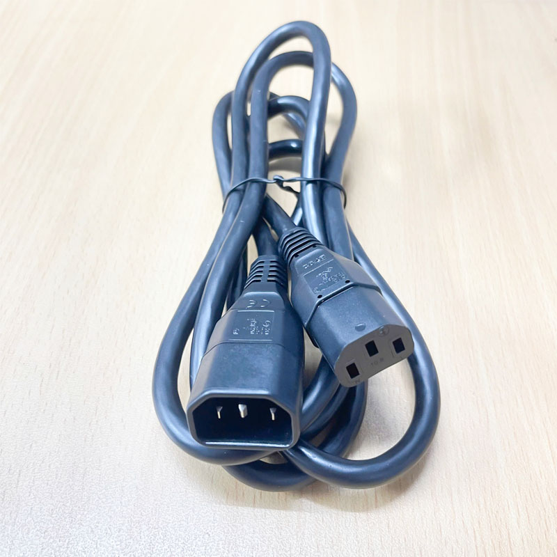Dây Nguồn Cisco C13 C14 Dài 2M 10A 250V 17AWG 75°C 300V 3x1.04mm² UL Cable OD 8.0mm in China