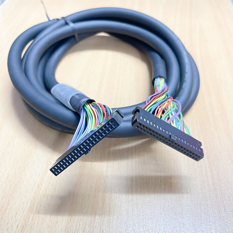Cáp EXT/XL TAIYO SCSI IDC 40 Pin IDC FC 2*20 Pitch 2.54mm Round Ribbon Cable Dài 2.6M For Terminal Block Breakout Board Data Cable Fanuc CNC Machines, PLC Servo Control, Digital I/O Board