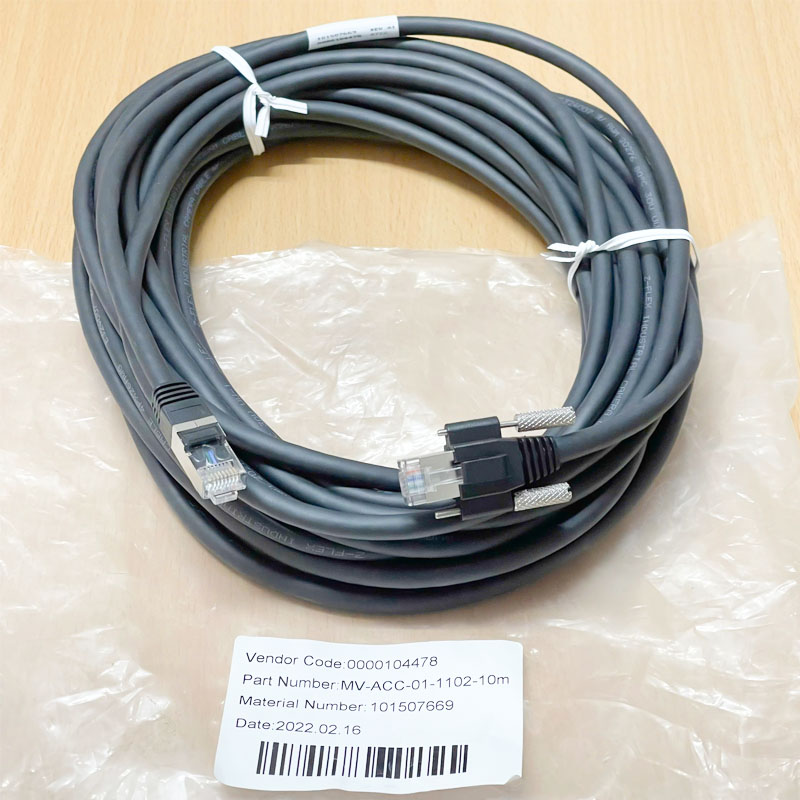 Cáp camera công nghiệp MV-ACC-01-1102-10M Dài 10M Industrial Camera Gigabit Shielded Network Gigabit RJ45 SFTP Ethernet Cable Thumbscrew Locking Shielded For GIGE industrial CCD Cameras and CCD basler Camera