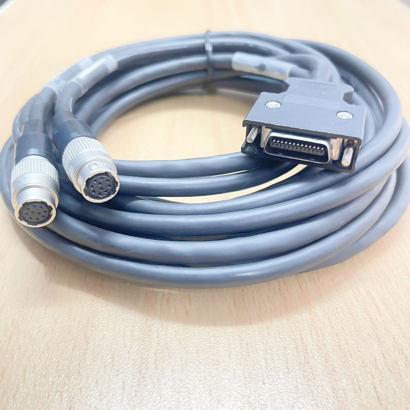 Cáp Chuyển Đổi 3M PNP_Y2_ENH_3.0 Connector MDR 26 Pin  Male to 2 Port Hirose 10 Pin Female HR10 Series PNP_Y2_H_3.0 and Power Y Splitter Cable For Industrial Camera Power Supply Sony CCD CCTV