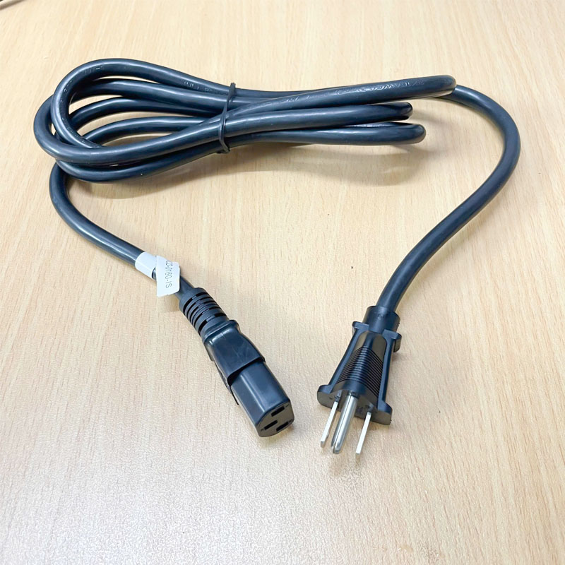 Dây Nguồn I-SHENG E55943 LL41230 SP-301 IS-14 NEMA 5-15P to C13 AC Power Cord 13A 125V 1625W 3x1.31mm² 16AWG Dài 1.8M