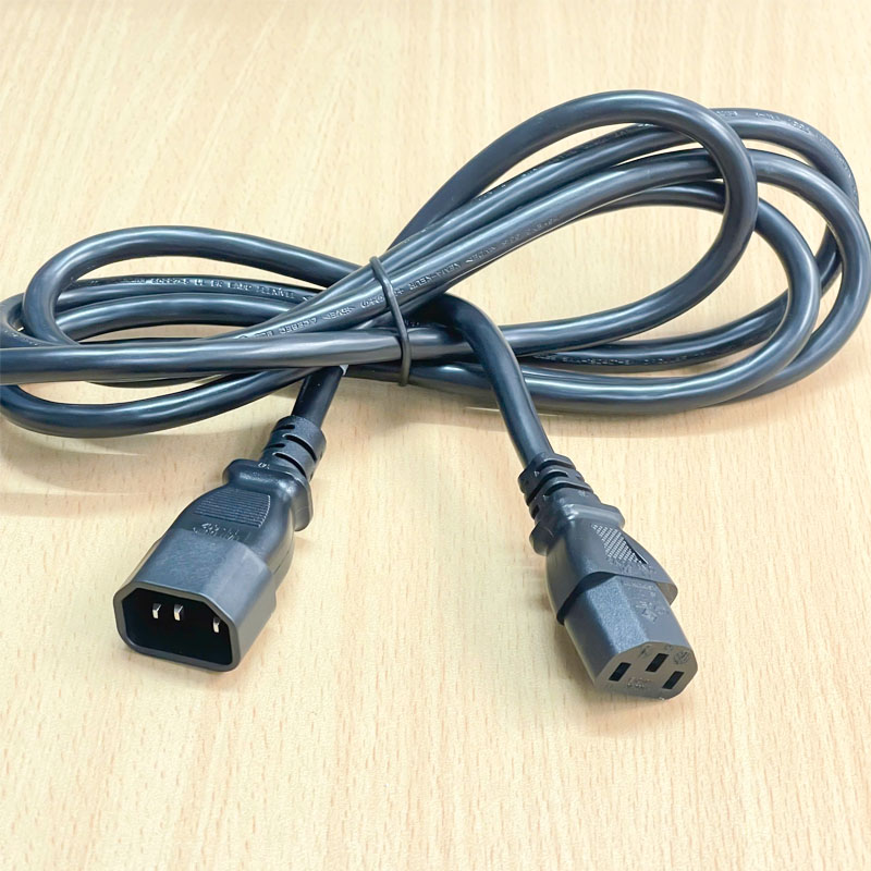 Dây Nguồn CAB-C13-C14-2.1M Cisco LIAN DUNG 038-004-332 Compatible Cabinet Jumper UL US Power Cord C14 LT-602 to C13 LT-501 13A 250V 3x1.31mm² 17AWG Black Male to Female