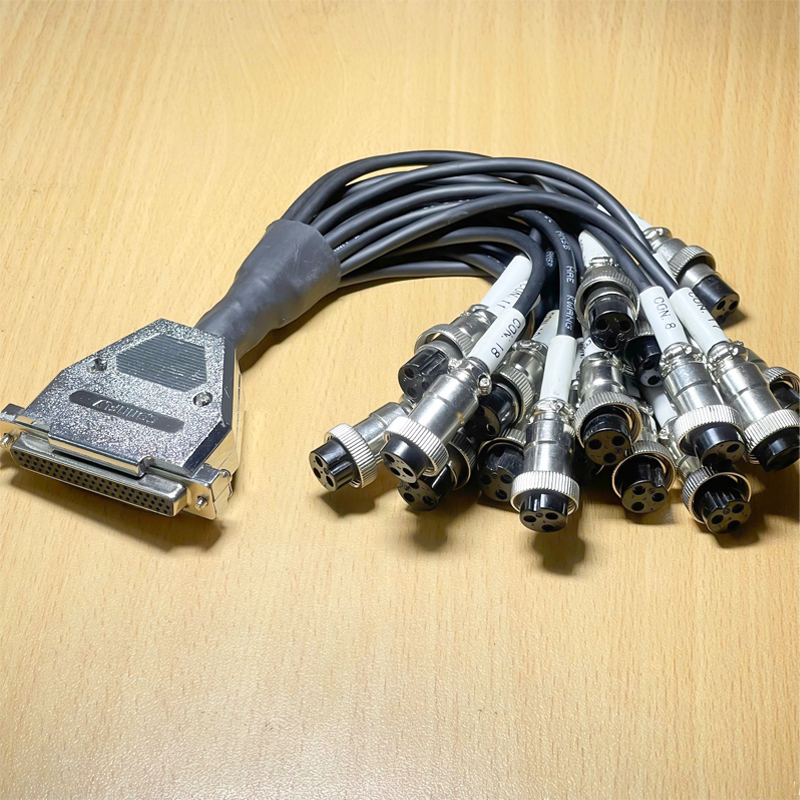 Cáp chuyển tín hiệu Metal Shell Connector DB62 Female sang 20 Port GX16 ...