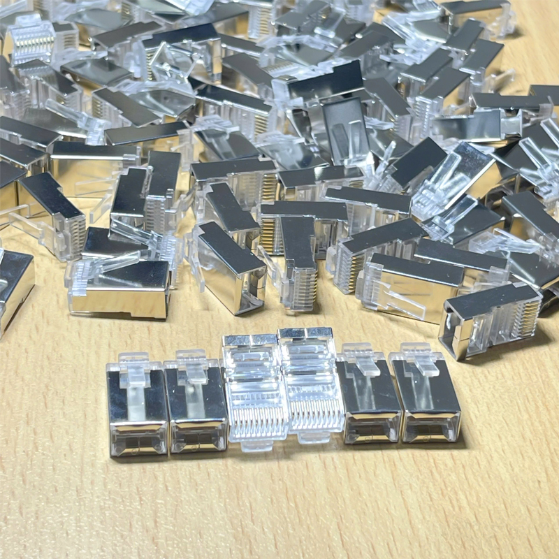 Đầu bấm R48/RJ50 bọc sắt 10P10C SFTP RJ48/RJ50 Shielded Modular ...