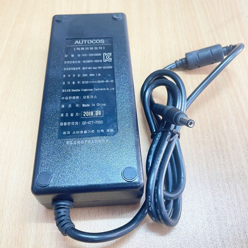 Adapter 12V 10A 120W AUTOCOS YHY-12010000 Connector Size 5.5mm x 2.1mm