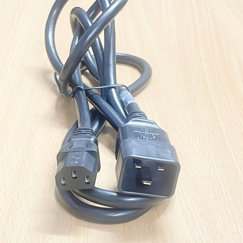 Dây Nguồn LIAN DUNG 038-004-973 Power Cord IEC C13 LT-501 to C20 LT-550 Dài 2M 15A 250V 50227-5 UL 105°C 300V VW-1 14AWG 3x2.08mm² For Rack PDU UPS APC