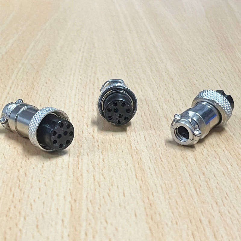 Rắc Hàn Connector GX16 Jack 6 Pin Female Aviation Plug 9-Pin 16mm GX16-9 Female Panel Metal Connector