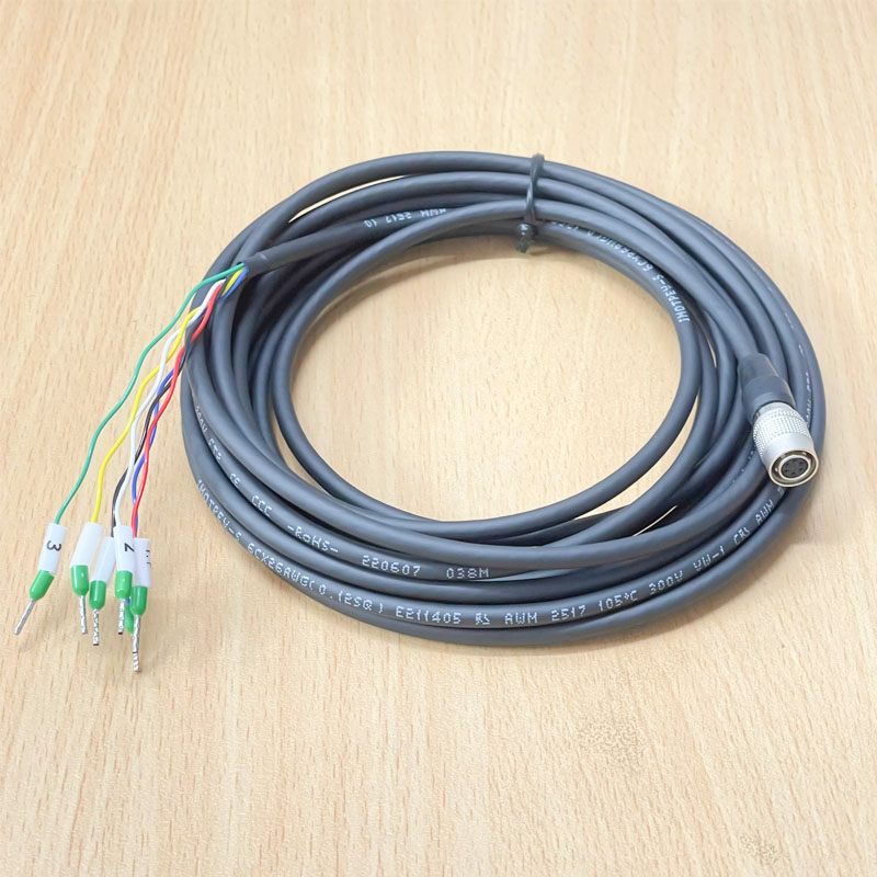 Cáp Hirose HR10A-7P-6S73 6 Pin Female to 6 Core Dài 5M Industrial Camera Power Trigger IO Signal For Basler AVT GIGE Sony CCD Industrial Camera